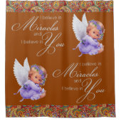 Duschvorhang Paisley Angels (Vorderseite)