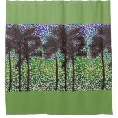 Duschvorhang - Palmen in Blue Sky v.2 (Vorderseite)