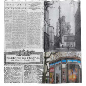 Duschvorhang Paris Französische Zeitung (Vorderseite)