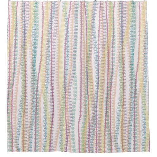 Duschvorhang/Pastellc$farbestreifen Duschvorhang (Vorderseite)