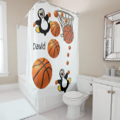 Duschvorhang Penguin Basketball (Beispiel)