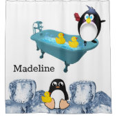 Duschvorhang Penguin Ice Badewanne Bad Zeit (Vorderseite)