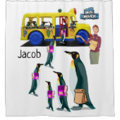Duschvorhang Penguin School Bus (Vorderseite)