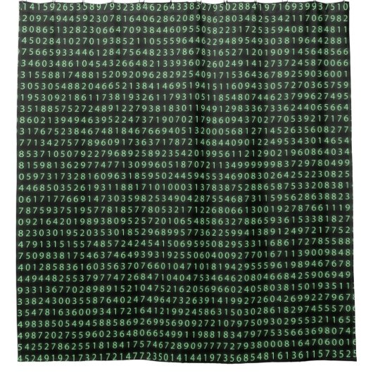 Duschvorhang Pi Code Grün (Vorderseite)
