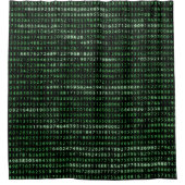 Duschvorhang Pi Code Grün Glow Variante 2 (Vorderseite)