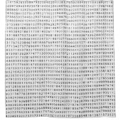 Duschvorhang "Pi" schwarz/weiß (Vorderseite)