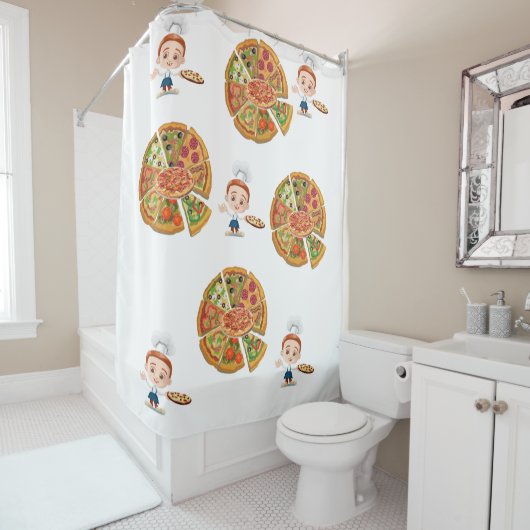Duschvorhang Pizza (Beispiel)