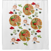 Duschvorhang Pizza (Vorderseite)