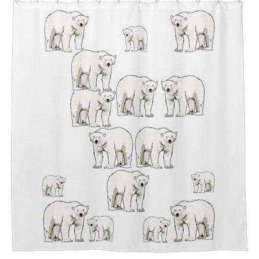 Duschvorhang Polar Bär (Vorderseite)