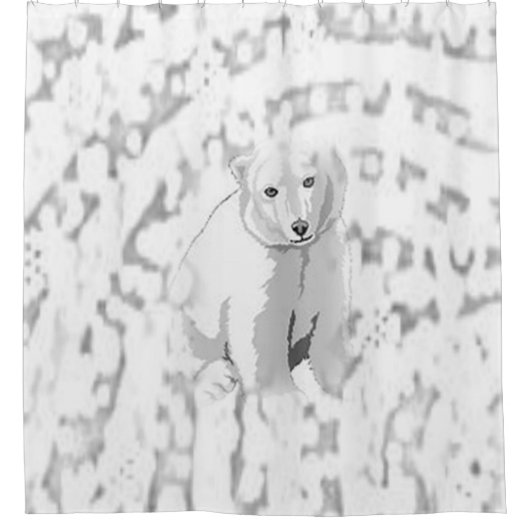 Duschvorhang Polar Bär (Vorderseite)