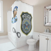 Duschvorhang Polizist (Beispiel)