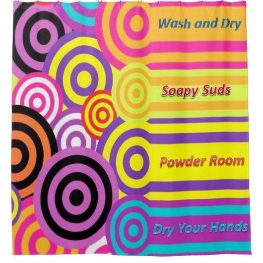 Duschvorhang Pulver Raum (Vorderseite)