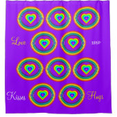Duschvorhang Rainbow Hearts (Vorderseite)