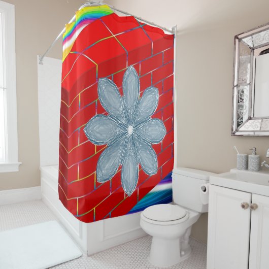 Duschvorhang Red Brick (Beispiel)