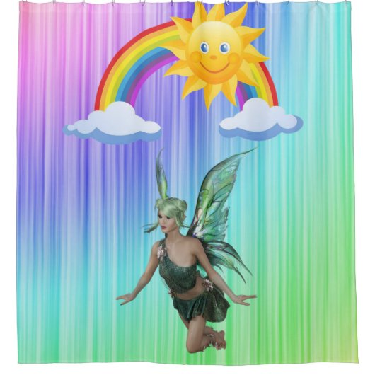 Duschvorhang Regenbogen Fairy (Vorderseite)