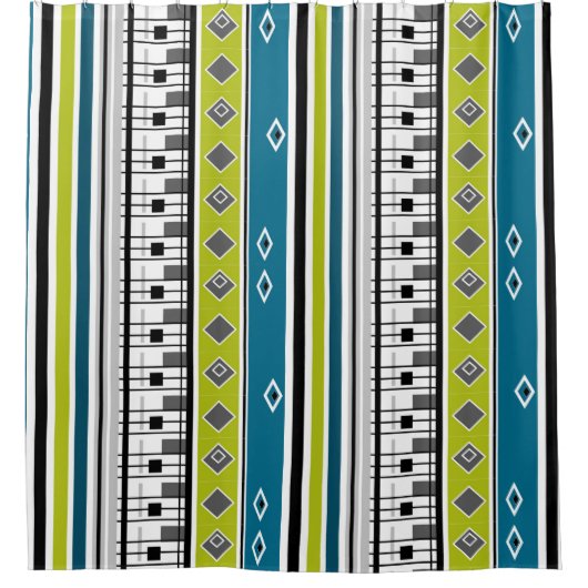 Duschvorhang Retro, 60er, populär, Mode, b (Vorderseite)