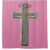 Duschvorhang rosa Hintergrund (Vorderseite)