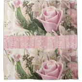 Duschvorhang rosa Rosen (Vorderseite)