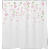 Duschvorhang Rosa & Weiß floral (Vorderseite)