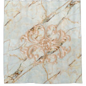 Duschvorhang Rose Marmor (Vorderseite)