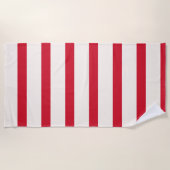 Duschvorhang (rot und weiß gestrichen) strandtuch (Vorderseite)