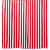 Duschvorhang rot/weiß Streifen (Vorderseite)