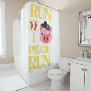 Duschvorhang "RUN PIGGIE"