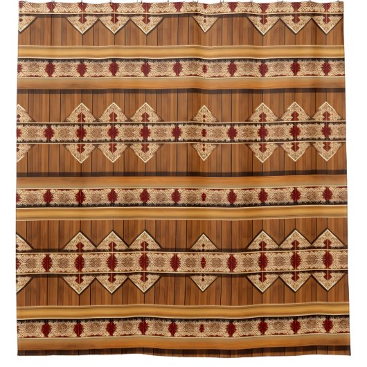 Duschvorhang rustikal horizontal (Vorderseite)