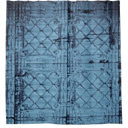 Duschvorhang rustikale Zinndecke Land wir (Vorderseite)