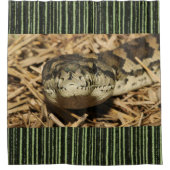 Duschvorhang Schlange Grünstreifen (Vorderseite)