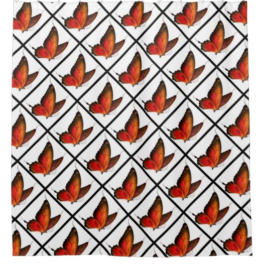 Duschvorhang/Schmetterlinge Duschvorhang (Vorderseite)