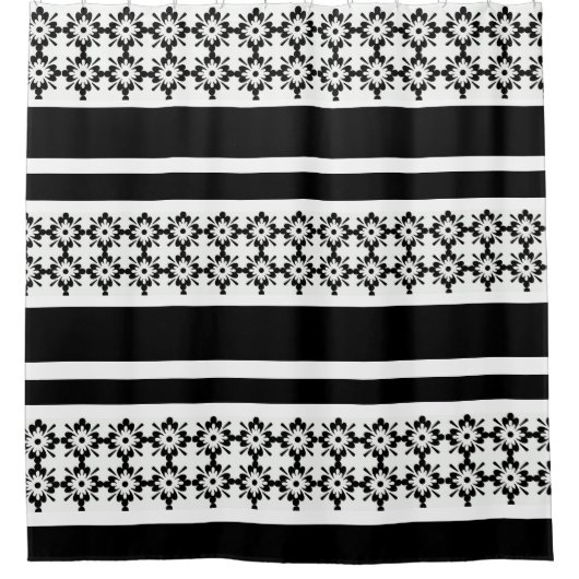 Duschvorhang/Schwarz und Weiß Duschvorhang (Vorderseite)