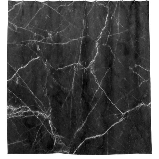 Duschvorhang schwarzer Marmor (Vorderseite)