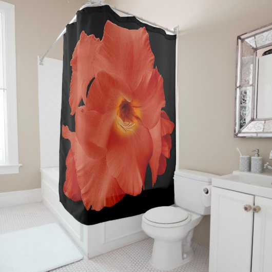 Duschvorhang Schwert Lily rot gelb (Beispiel)