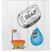 Duschvorhang Seife (Vorderseite)