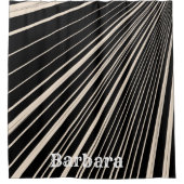 Duschvorhang Sepia Streifen (Vorderseite)