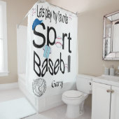 Duschvorhang SportBaseball (Beispiel)