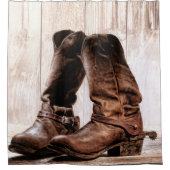 Duschvorhang Stiefel Land rustikale Western tragen (Vorderseite)