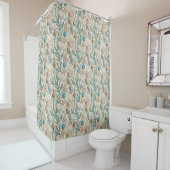 Duschvorhang Strand Ivory und Blau, Küstenstil (Beispiel)