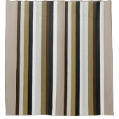 Duschvorhang Streifen Braun & Beige (Vorderseite)