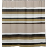 Duschvorhang Streifen Braun & Beige (Vorderseite)