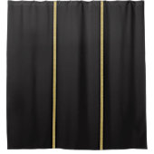 Duschvorhang Streifen Gold Schwarz  (Vorderseite)