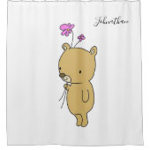 Duschvorhang Teddy Bären Blumen (Vorderseite)