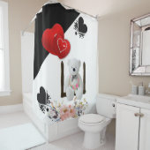 Duschvorhang Teddy Bären Blumen (Beispiel)