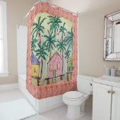 Duschvorhang tropische Farbe Stroke (Beispiel)
