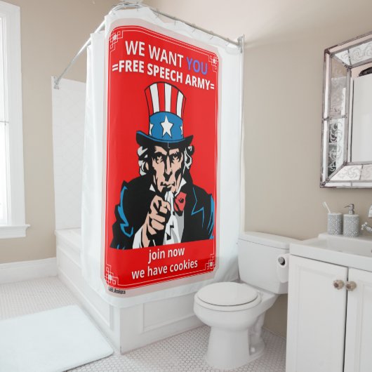 Duschvorhang "UNCLE SAM" (Beispiel)