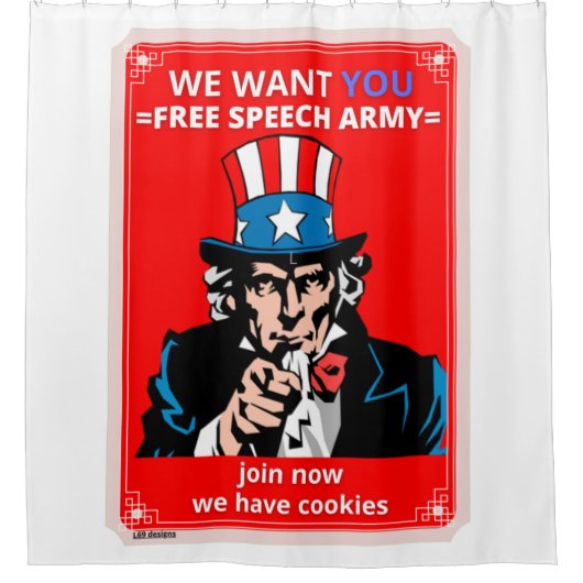 Duschvorhang "UNCLE SAM" (Vorderseite)