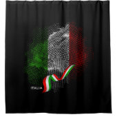 Duschvorhang unter italienischer Flagge (Vorderseite)