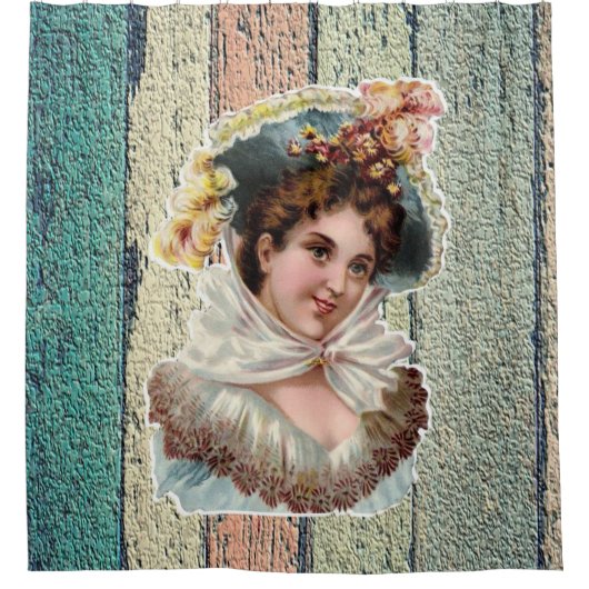 Duschvorhang Viktorianisch grün (Vorderseite)