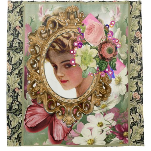 Duschvorhang Viktorianische Blüte (Vorderseite)